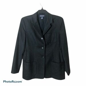 Lands End Vintage Wool Cashmere Coat 6P
